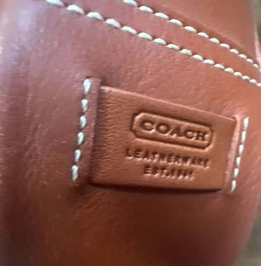 Coach Vintage Brown Leather Buckle Hobo Shoulder Bag 7583